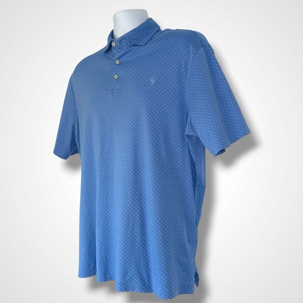 Polo Ralph Lauren Men’s Polo Shirt – Blue Polka Dot Classic Fit – Size Large